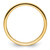 14K Yellow Gold 1.2 mm Half Round Satin Stackable Wedding Band, Brushed - View 2