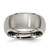 Chisel Titanium Satin and Polished 10 mm Beveled Edge Wedding Band, Domed