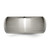 Chisel Titanium Satin and Polished 10 mm Beveled Edge Wedding Band, Domed - View 2