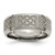 Chisel Titanium Brushed and Polished Celtic Laser Design 8 mm Beveled Edge Wedding Band, Flat - TB115B