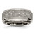 Chisel Titanium Brushed and Polished Greek Key Laser Design 8 mm Beveled Wedding Band, Flat