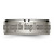 Chisel Titanium Brushed and Polished Serenity Laser Design 8 mm Beveled Wedding Band, Flat - View 3