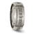 Chisel Titanium Brushed and Polished Serenity Laser Design 8 mm Beveled Wedding Band, Flat - View 5