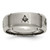 Chisel Titanium Brushed and Polished Masonic Laser Design 8 mm Beveled Edge Wedding Band, Flat