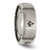 Chisel Titanium Brushed and Polished Masonic Laser Design 8 mm Beveled Edge Wedding Band, Flat - View 4