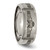 Chisel Titanium Brushed and Polished Claddagh Laser Design 8 mm Beveled Edge Wedding Band, Flat - View 4