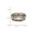 Chisel Titanium Brushed and Polished Claddagh Laser Design 8 mm Beveled Edge Wedding Band, Flat - View 6