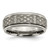 Chisel Titanium Brushed and Polished Celtic Laser Design 8 mm Ridged Edge Wedding Band - TB11B