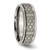 Chisel Titanium Brushed and Polished Celtic Laser Design 8 mm Ridged Edge Wedding Band - TB11B - View 4