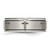 Chisel Titanium Brushed and Polished Cross Laser Design 8 mm Ridged Edge Wedding Band - TB11D - View 3