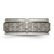 Chisel Titanium Brushed and Polished Laser Design 8 mm Ridged Edge Wedding Band - View 3