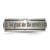 Chisel Titanium Brushed and Polished Serenity Laser Design 8 mm Ridged Edge Wedding Band - View 4