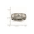 Chisel Titanium Brushed and Polished Masonic Laser Design 8 mm Ridged Edge Wedding Band - View 6