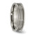 Titanium Grooved and Beaded 6 mm Polished Wedding Band - View 4