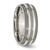 Titanium Grooved and Beaded Edge 8 mm Polished Wedding Band - View 4