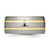 Chisel Titanium Polished with 14K Gold Inlay 10 mm Wedding Band, Domed - View 3
