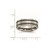 Titanium Ridged Edge Black Rubber 8 mm Brushed/Polished Wedding Band - View 6