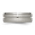Chisel Titanium Brushed and Polished 8 mm Grooved Ridged Edge Wedding Band - View 3