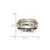 Chisel Titanium Brushed and Polished 8 mm Grooved Ridged Edge Wedding Band - View 6