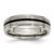 Titanium Black Enamel 6 mm Satin and Polished Wedding Band