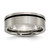 Titanium Brushed with Black Rubber 7 mm Flat Wedding Band