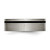Titanium Brushed with Black Rubber 7 mm Flat Wedding Band - View 3