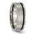 Titanium Brushed with Black Rubber 7 mm Flat Wedding Band - View 4