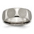 Titanium Faceted 8 mm Satin Wedding Band, Brushed