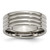 Titanium Grooved 8 mm Polished Wedding Band