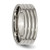 Titanium Grooved 8 mm Polished Wedding Band - View 4