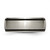 Chisel Titanium Brushed with Black Rubber 8 mm Wedding Band, Domed - View 3
