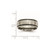Chisel Titanium Brushed with Black Rubber 8 mm Wedding Band, Domed - View 6
