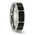 Chisel Titanium Polished Black Enamel 6 mm Flat Wedding Band - View 4