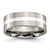 Titanium Polished with Sterling Silver Inlay 8 mm Flat Wedding Band