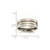 Titanium Brushed with Sterling Silver Inlay 8 mm Grooved Wedding Band, 8 mm Wide - View 6