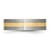 Chisel Titanium Brushed with 14K Gold Inlay 6 mm Flat Wedding Band - View 3