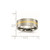 Chisel Titanium Brushed with 14K Gold Inlay 8 mm Flat Wedding Band - View 6