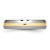 Chisel Titanium Polished with 14K Gold Inlay 5 mm Wedding Band, Half Round - View 3