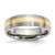 Chisel Titanium Brushed with 14K Gold Inlay 6 mm Wedding Band, Half Round