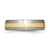 Chisel Titanium Brushed with 14K Gold Inlay 6 mm Wedding Band, Half Round - View 3