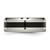 Chisel Titanium Polished Black Enamel 8 mm Beveled Edge Wedding Band - View 3