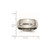 Chisel Titanium Polished 8 mm Ridged Edge Wedding Band, Domed - View 6