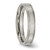 Chisel Titanium Brushed Center 4 mm Roman Numerals Wedding Band, Flat - View 4