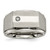 Chisel Titanium Satin and Polished 0.05ct Diamond Signet Wedding Band, 9 mm