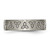 Chisel Titanium Brushed 6 mm Trinity Symbol Flat Wedding Band - View 3