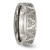 Chisel Titanium Brushed 6 mm Trinity Symbol Flat Wedding Band - View 4