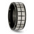 Chisel Titanium Brushed Center Black Ion-Plated 9 mm Wedding Band, Flat - View 4