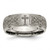 Chisel Titanium Brushed Celtic Cross Laser Design 8 mm Wedding Band, Half Round