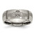 Chisel Titanium Brushed Claddagh Laser Design 8 mm Wedding Band, Half Round