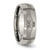 Chisel Titanium Brushed Claddagh Laser Design 8 mm Wedding Band, Half Round - View 4